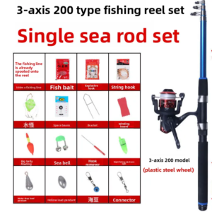 Fiberglass Fishing Rod Set with Reel - Image 20
