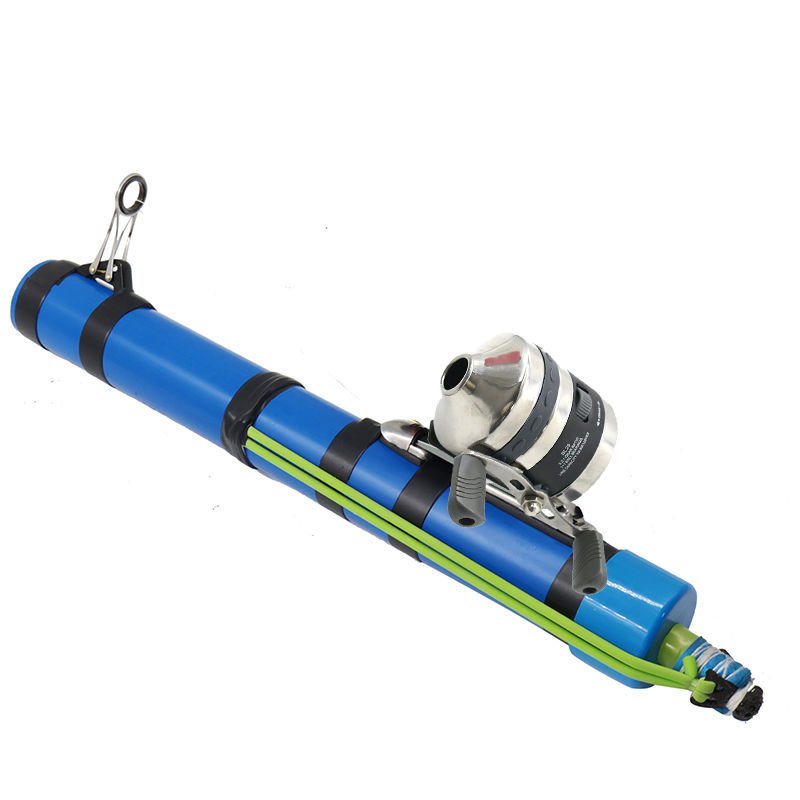 Launching fishing rod baiting device