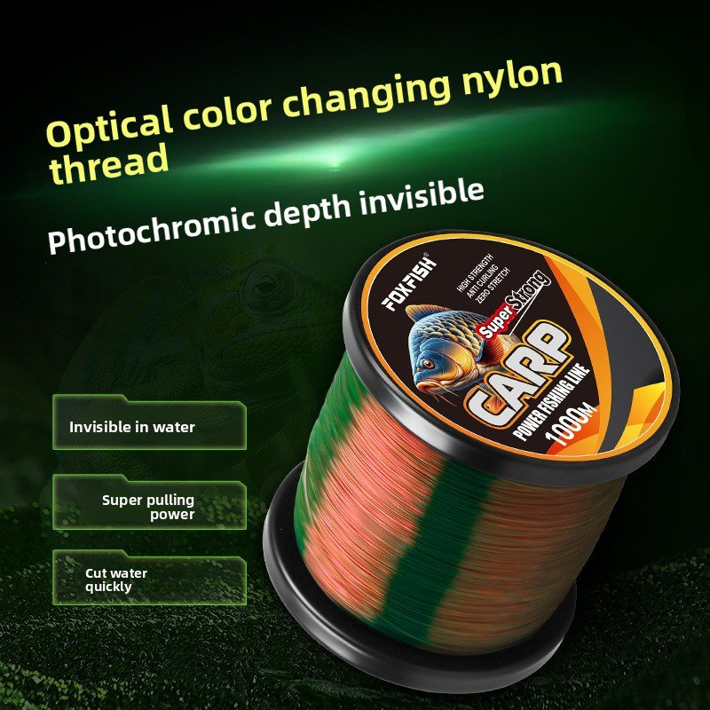 1000m Color-Changing Nylon Fishing Line – Wear-Resistant Main Line