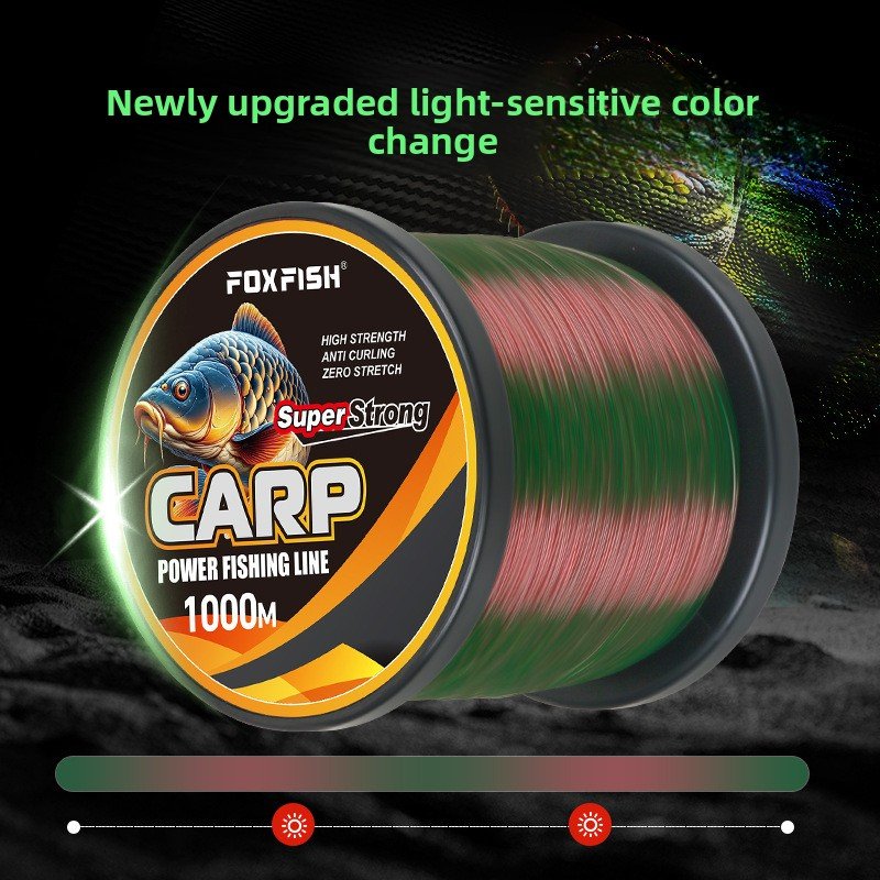 1000m Color-Changing Nylon Fishing Line – Wear-Resistant Main Line