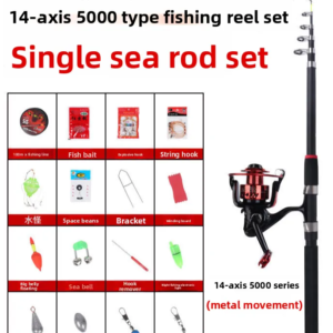 Fiberglass Fishing Rod Set with Reel - Image 32