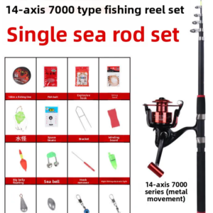 Fiberglass Fishing Rod Set with Reel - Image 35