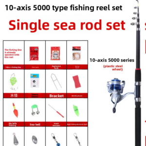 Fiberglass Fishing Rod Set with Reel - Image 24